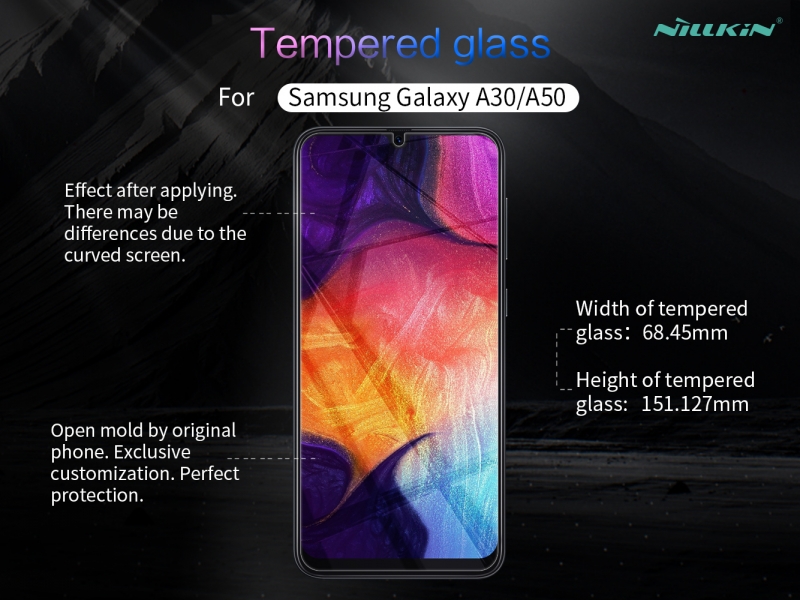 Miếng Dán Kính Cường Lực Samsung Galaxy A30 Nillkin 9h+ Pro có khả năng chống dầu, hạn chế bám vân tay cảm giác lướt cũng nhẹ nhàng hơn.